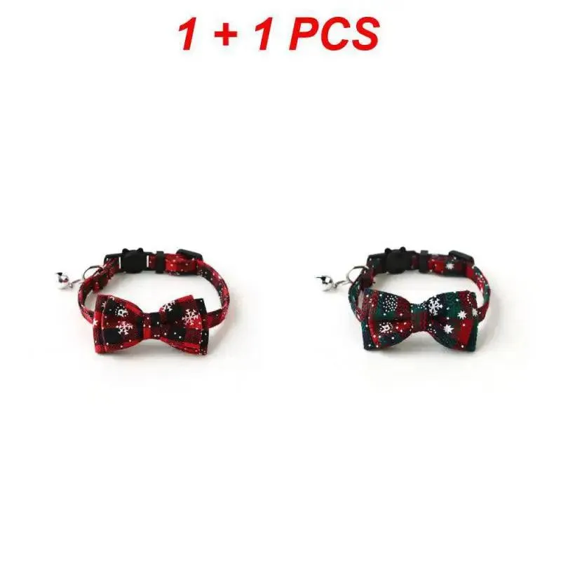 Festive Christmas Pet Collar Tie for Cats & Dogs
