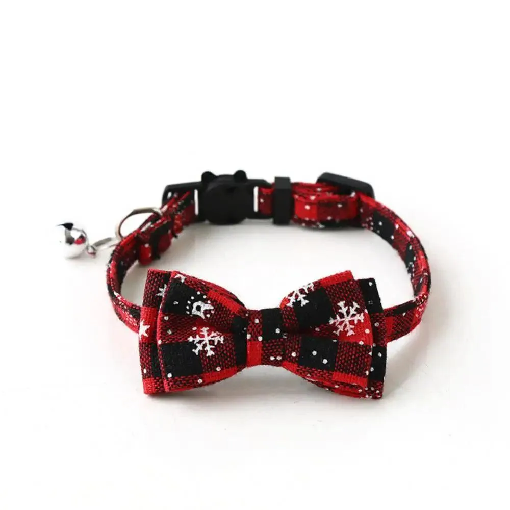 Festive Christmas Pet Collar Tie for Cats & Dogs