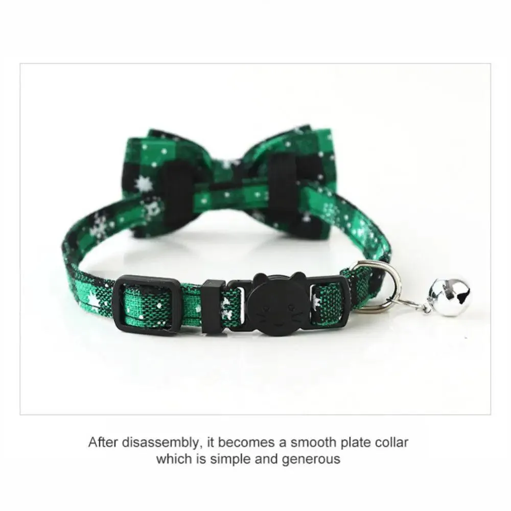 Festive Christmas Pet Collar Tie for Cats & Dogs