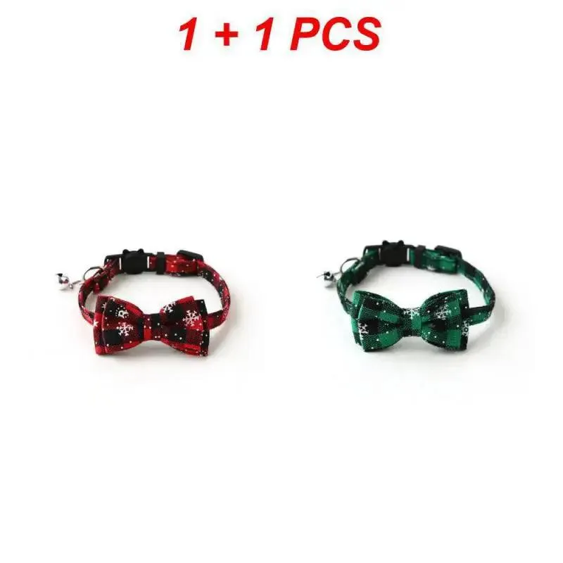 Festive Christmas Pet Collar Tie for Cats & Dogs