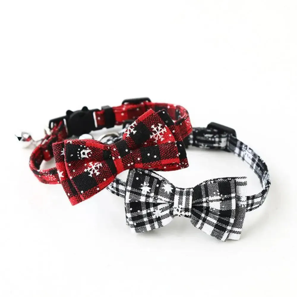 Festive Christmas Pet Collar Tie for Cats & Dogs