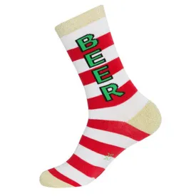 Gumball Poodle Unisex Crew Socks - Beer (Christmas)