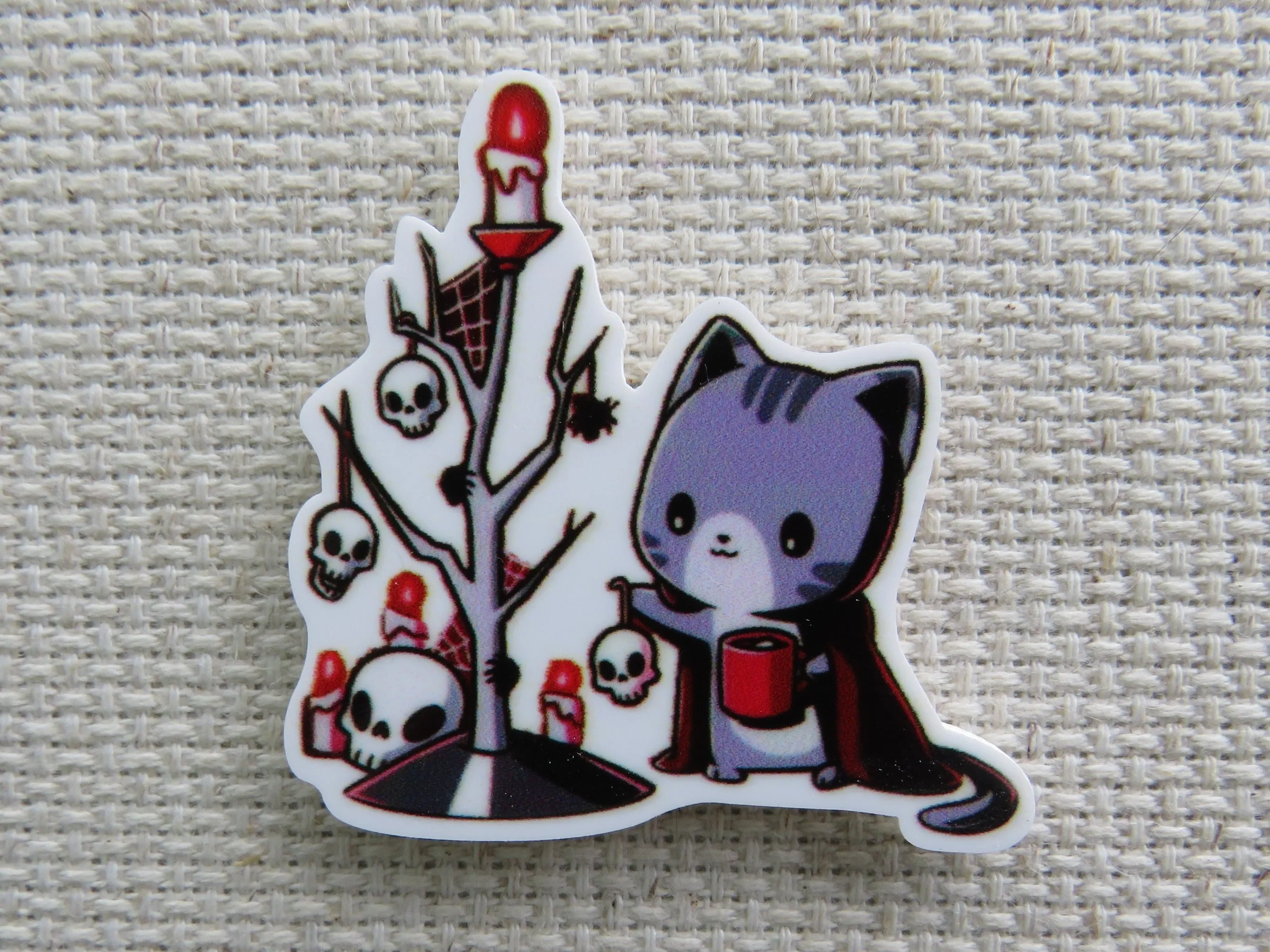 Halloween Kitty Tree Needle Minder, Cover Minder, Magnet