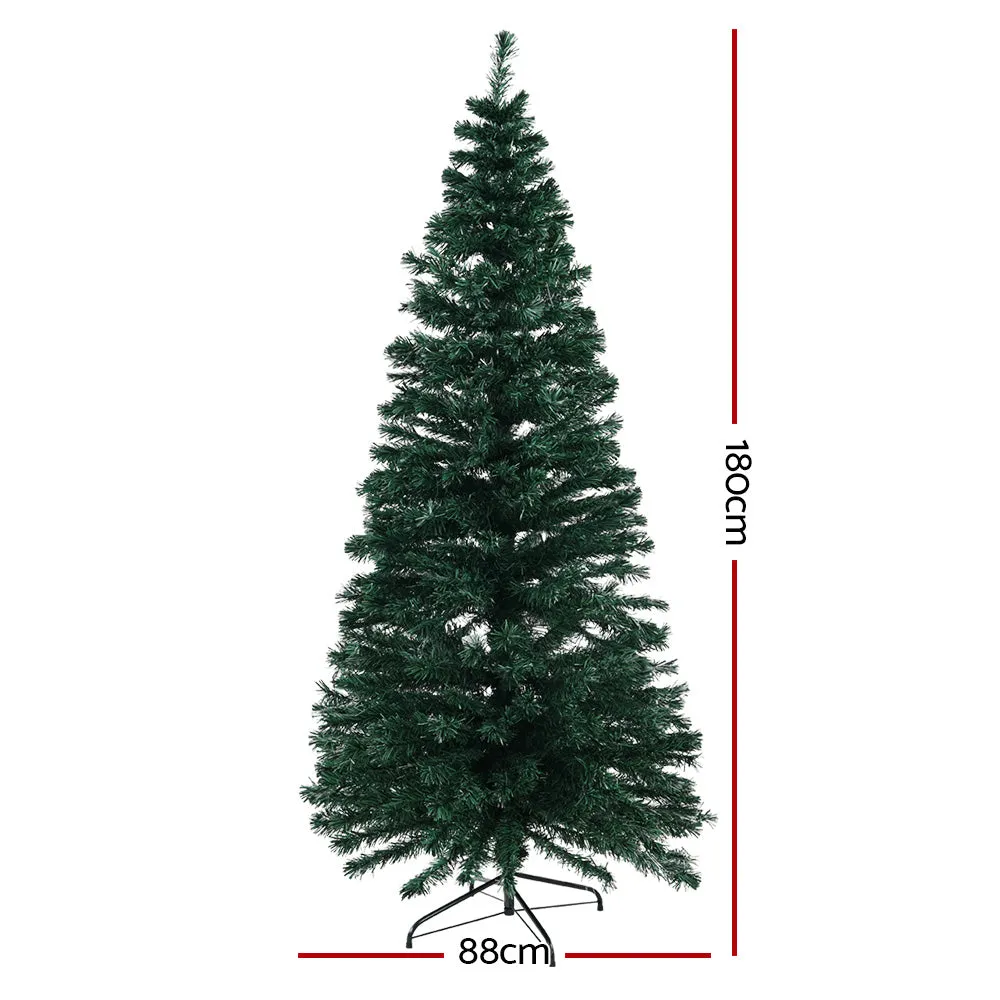 Jollys Christmas Tree 1.8M LED Xmas trees Optic Fibre Multi Colour