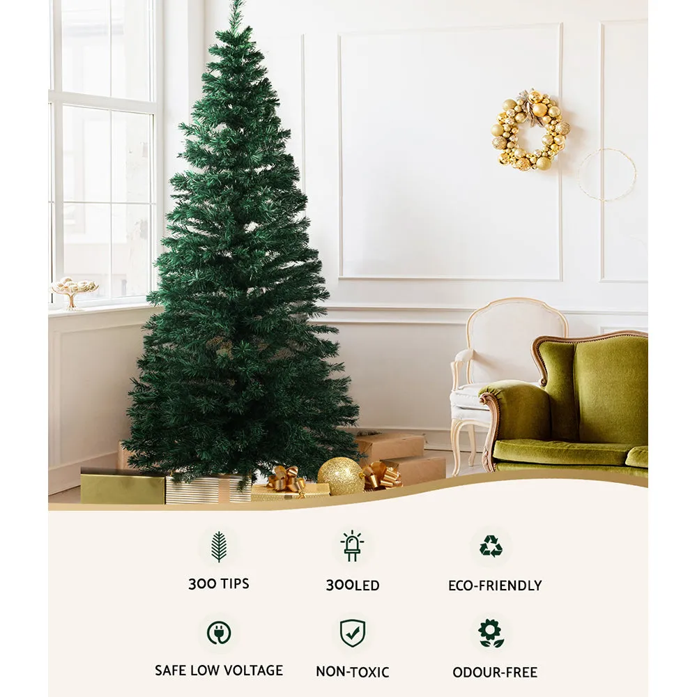 Jollys Christmas Tree 1.8M LED Xmas trees Optic Fibre Multi Colour