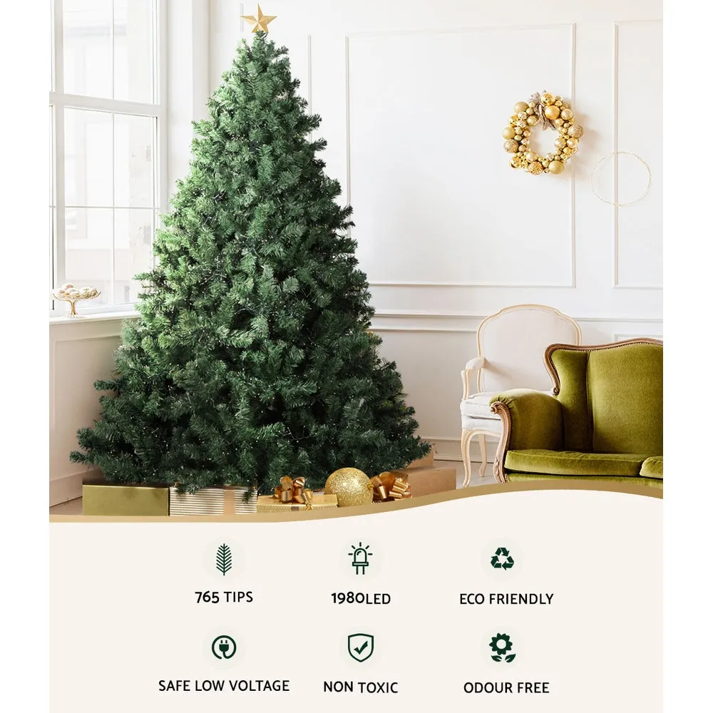 Jollys Christmas Tree 1.8M Xmas Tree 1980 LED Lights 8 Modes Warm White