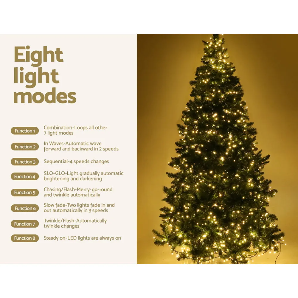 Jollys Christmas Tree 2.1M With 1134 LED Lights Warm White Green