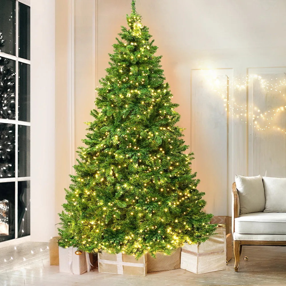 Jollys Christmas Tree 2.1M With 1134 LED Lights Warm White Green