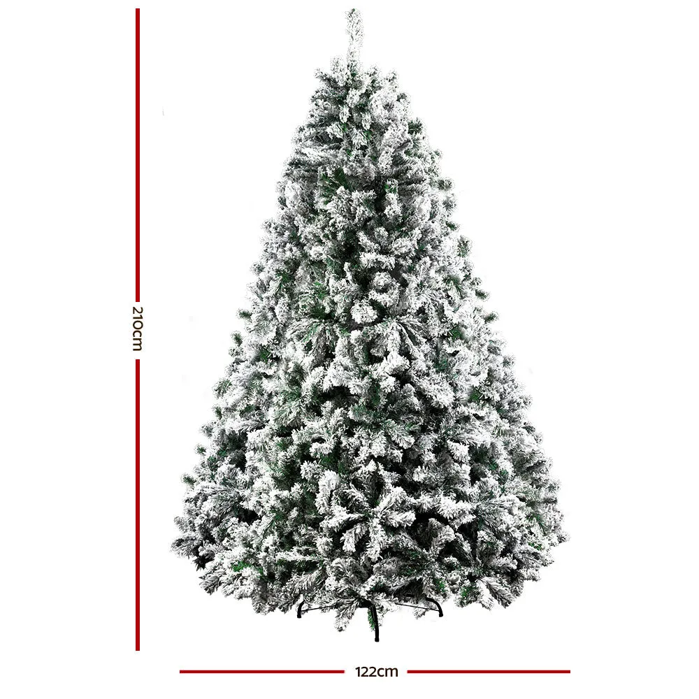 Jollys Christmas Tree 2.1M Xmas Trees Decorations Snowy 1106 Tips