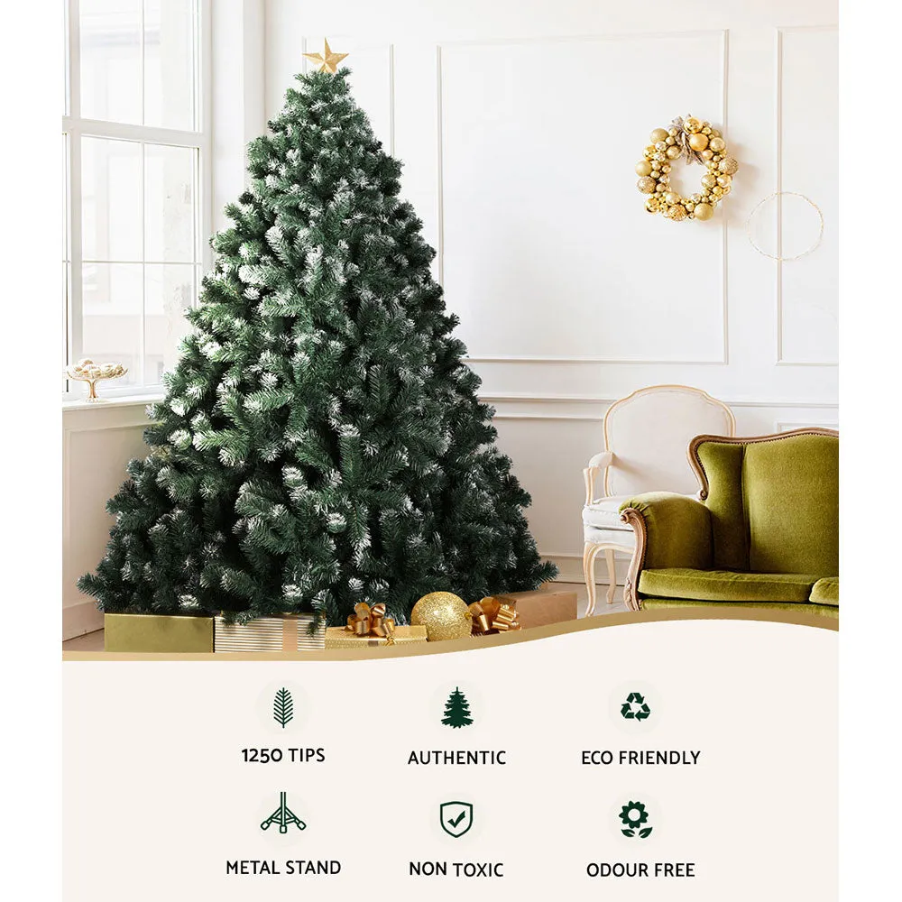 Jollys Christmas Tree 2.1M Xmas Trees Decorations Snowy 1250 Tips