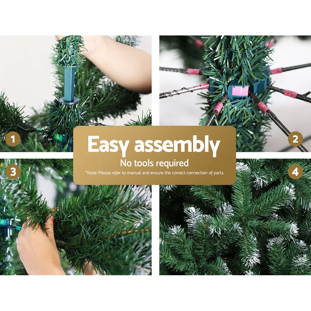 Jollys Christmas Tree 2.1M Xmas Trees Decorations Snowy 1250 Tips