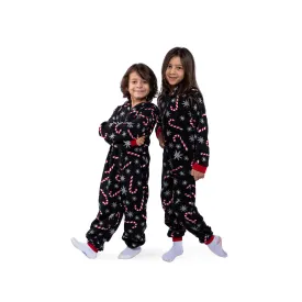 Kids Christmas Salopette (Onesie) - Black