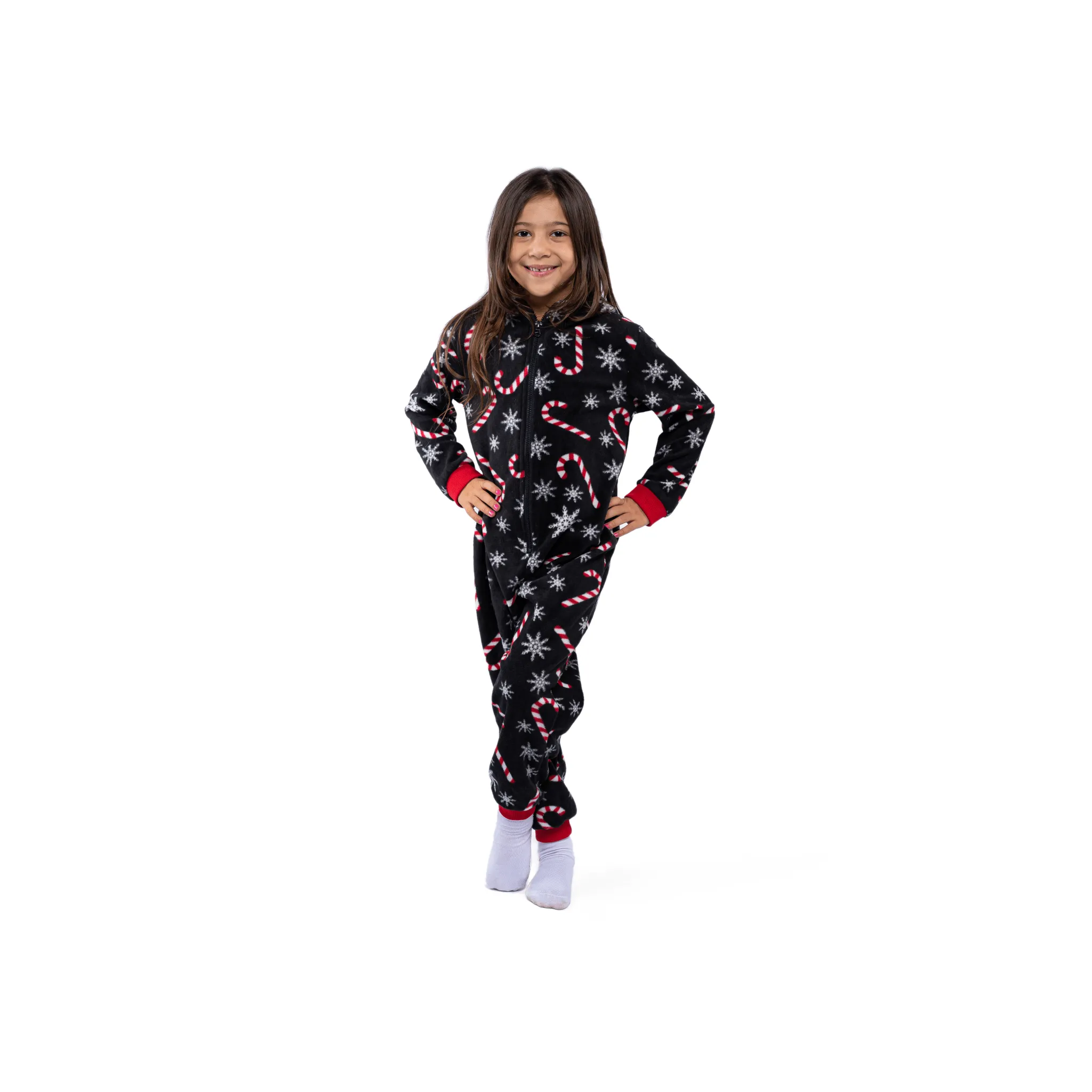 Kids Christmas Salopette (Onesie) - Black