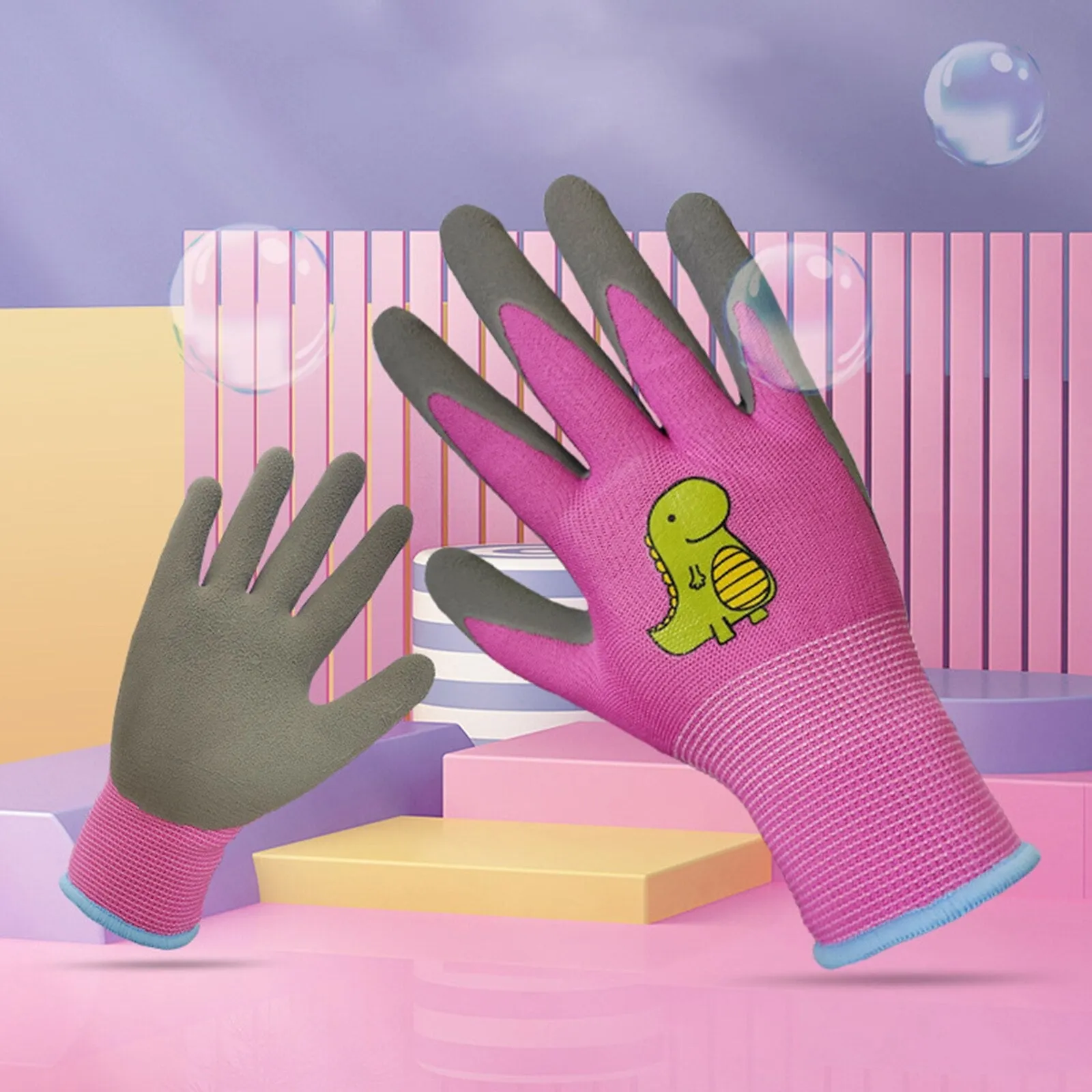 Kids Gardening Gloves ForToddlers Oil Resistant Lightweight Waterproof Safety Breathable Safe Without Odor Durable