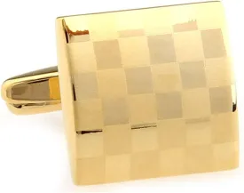 Laser Engraving Cufflinks Platinum Plated Gold Cuff Links