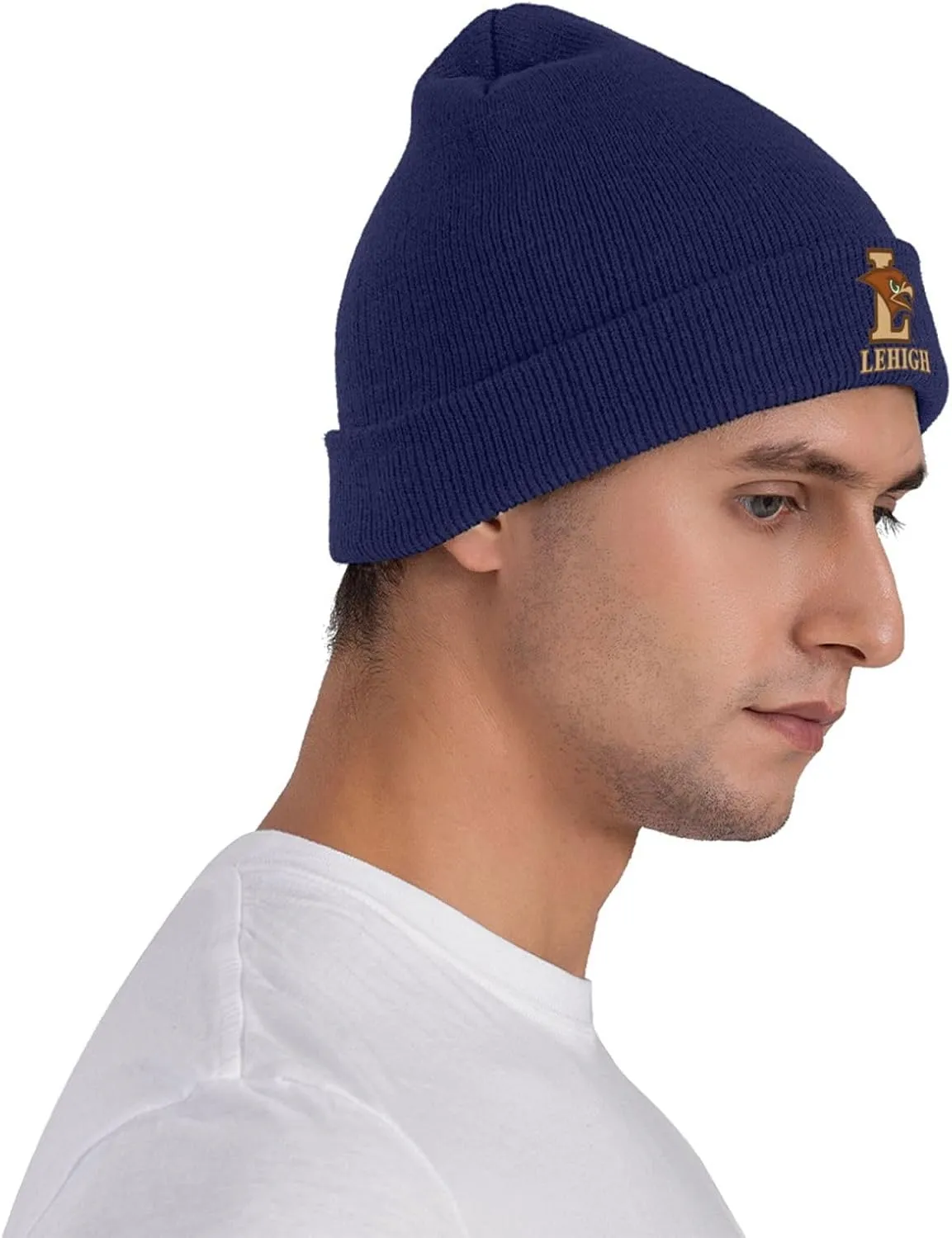 Lehigh University Logo Classic Warm Winter Knit Cap Fleece Lined Beanie Hat