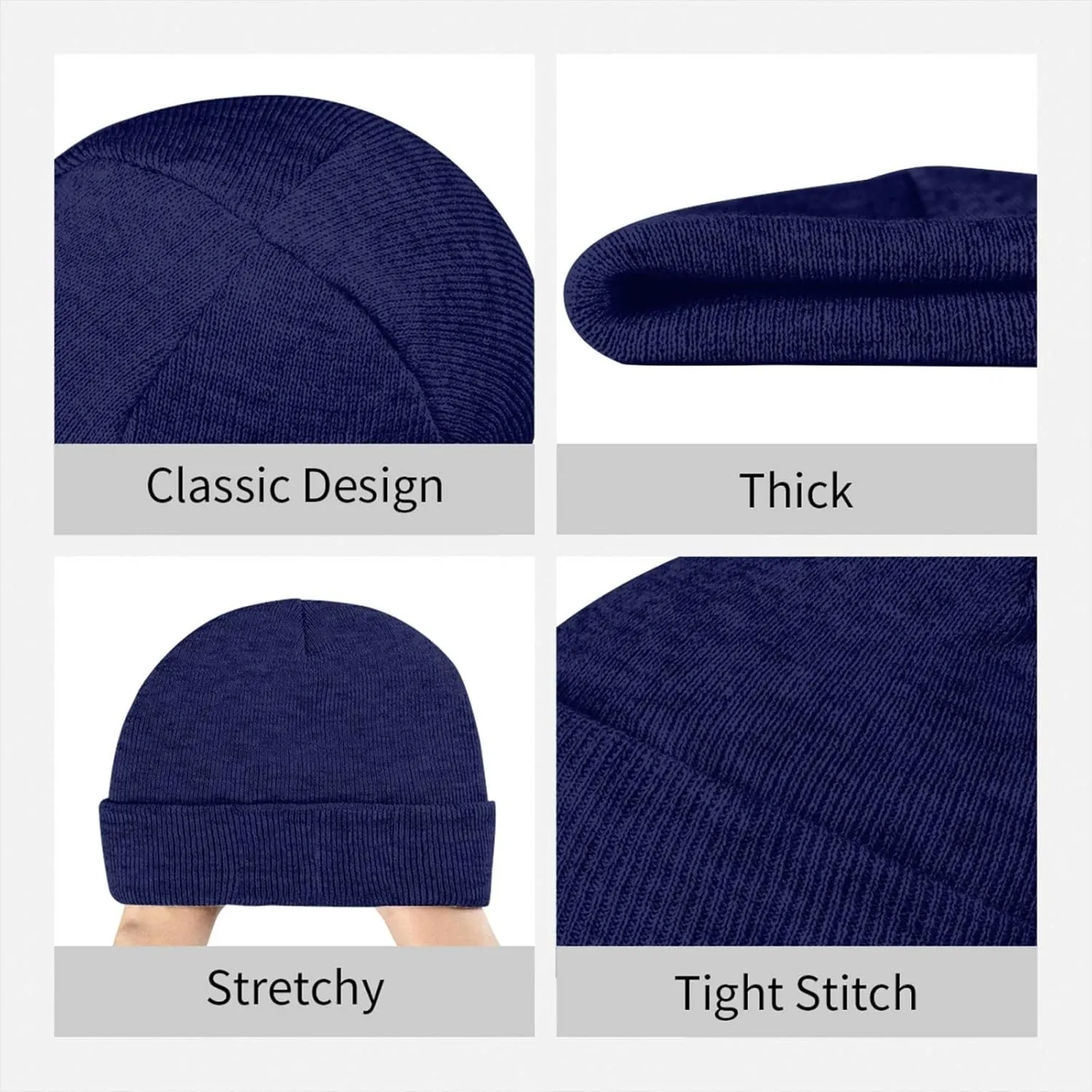 Lehigh University Logo Classic Warm Winter Knit Cap Fleece Lined Beanie Hat