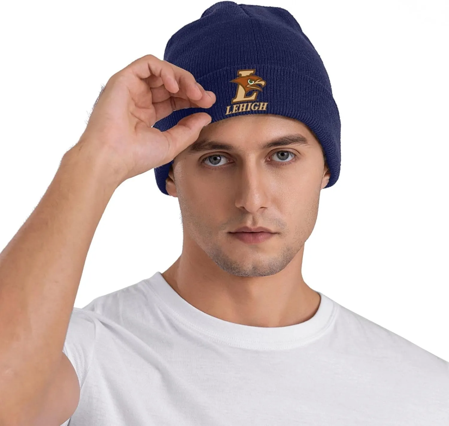 Lehigh University Logo Classic Warm Winter Knit Cap Fleece Lined Beanie Hat
