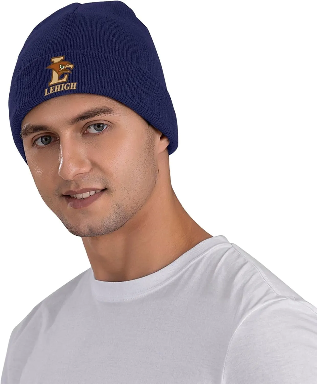 Lehigh University Logo Classic Warm Winter Knit Cap Fleece Lined Beanie Hat