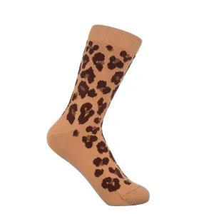Leopard Women's Socks - Brown