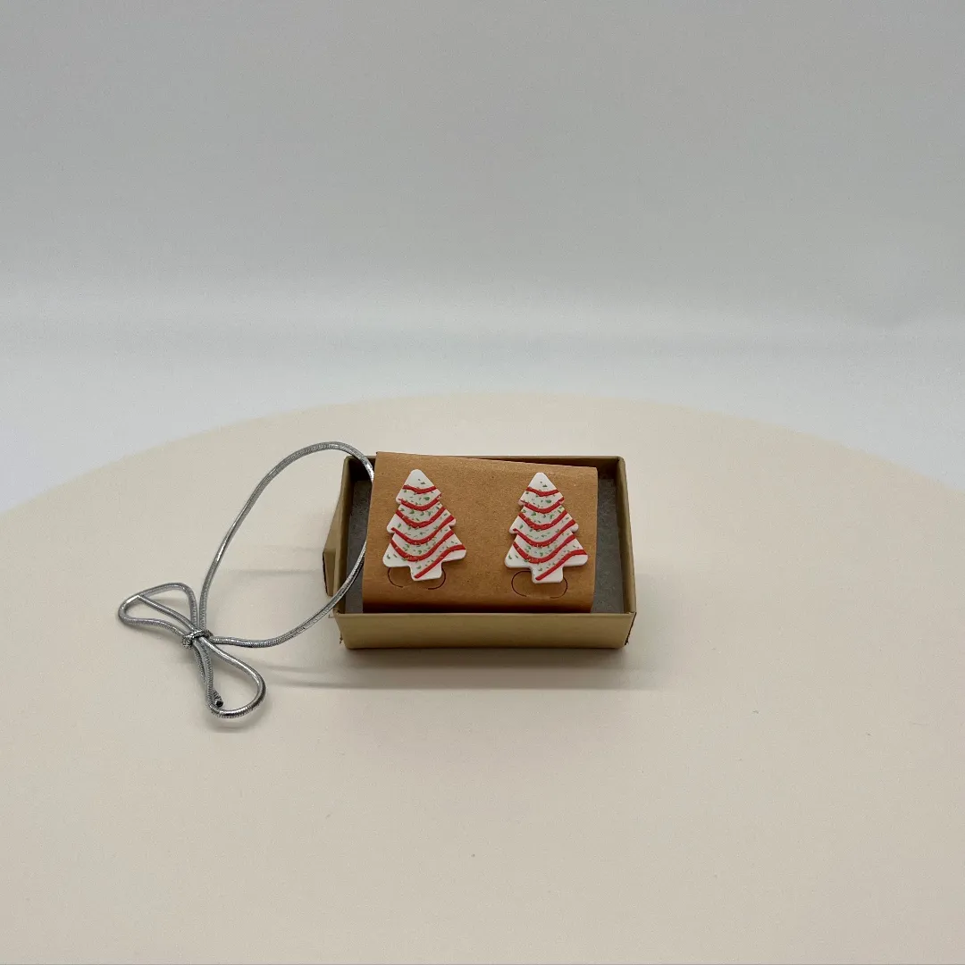 Little Debbie® Christmas Tree Cake Earrings