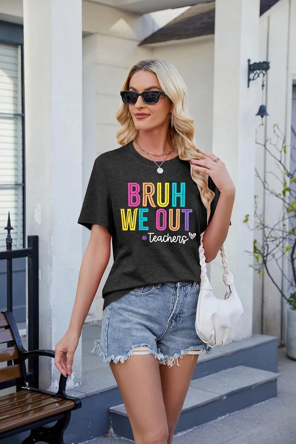 LUKYCILD Last Day of School Teacher ShirtWomen School Out for Summer Shirt Casual Short Sleeve Teacher Appreciation Gifts