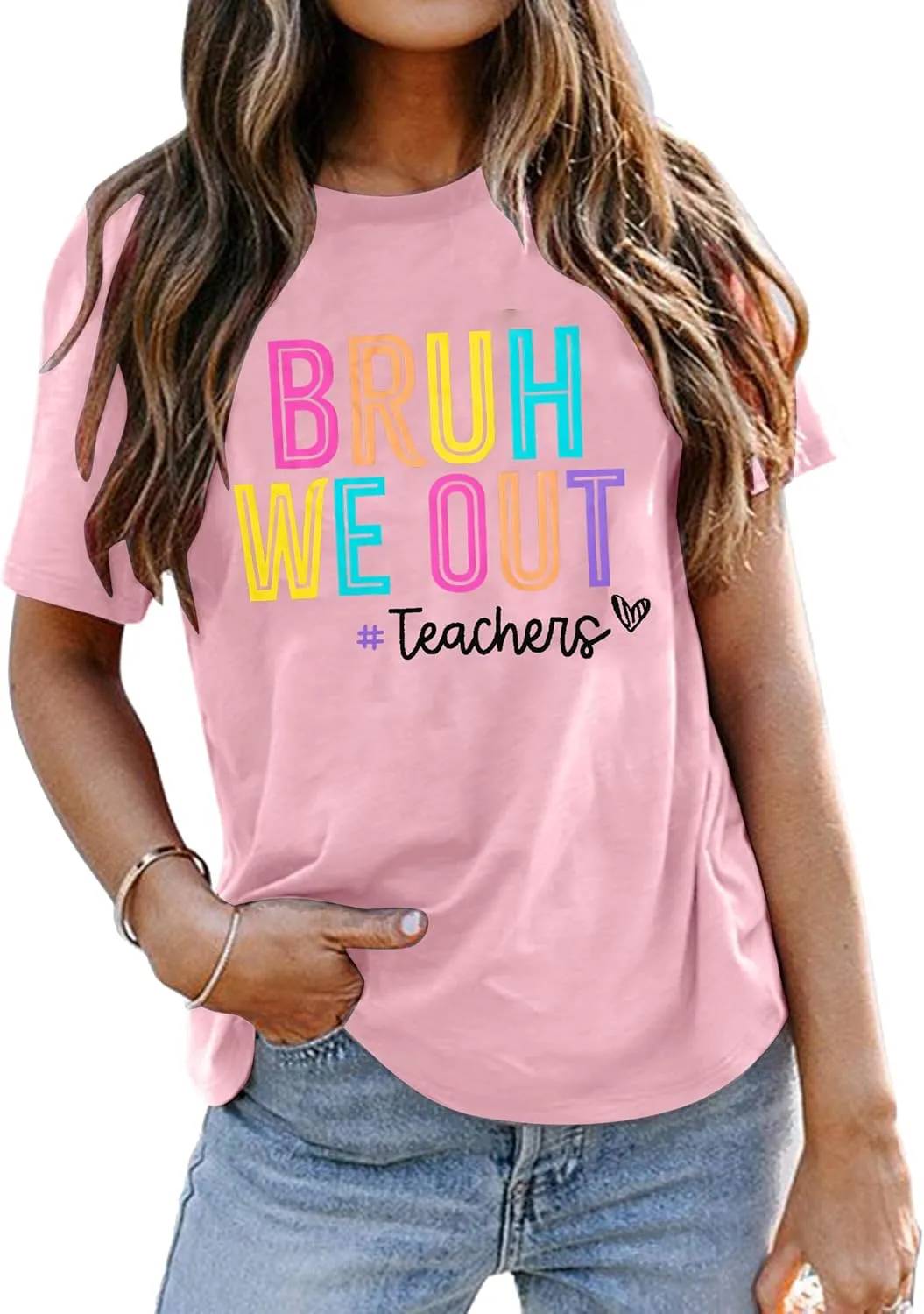 LUKYCILD Last Day of School Teacher ShirtWomen School Out for Summer Shirt Casual Short Sleeve Teacher Appreciation Gifts