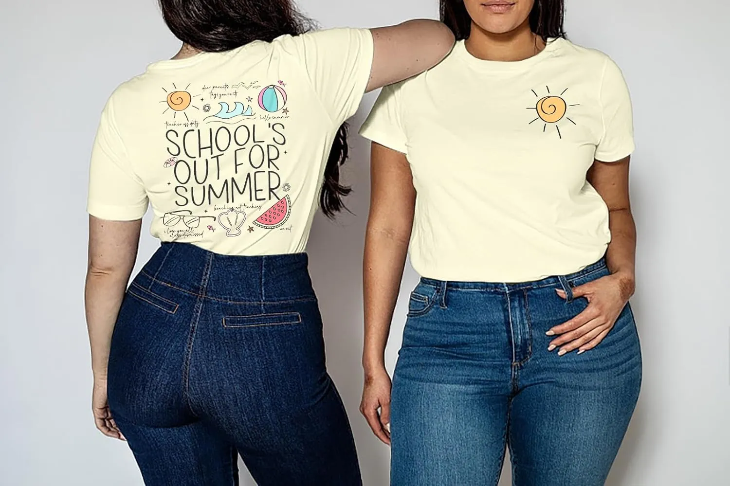 LUKYCILD Last Day of School Teacher ShirtWomen School Out for Summer Shirt Casual Short Sleeve Teacher Appreciation Gifts