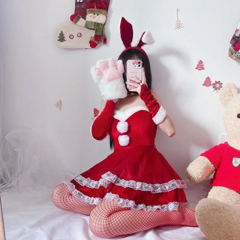 Luxury Santa Bunny Dress Set