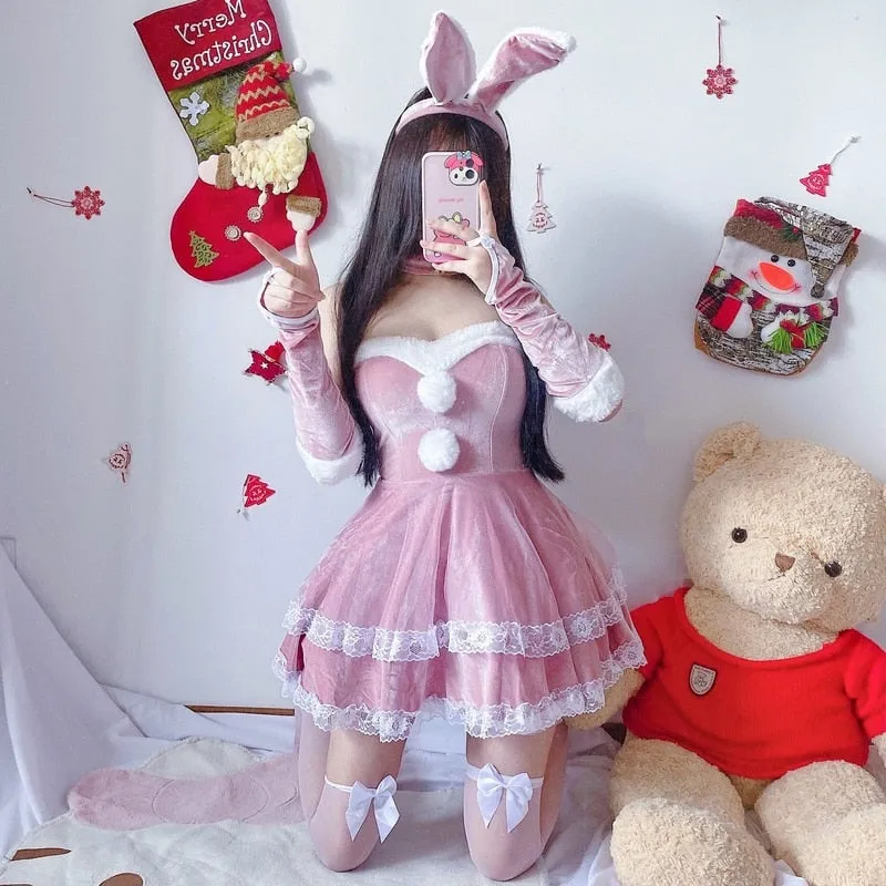 Luxury Santa Bunny Dress Set
