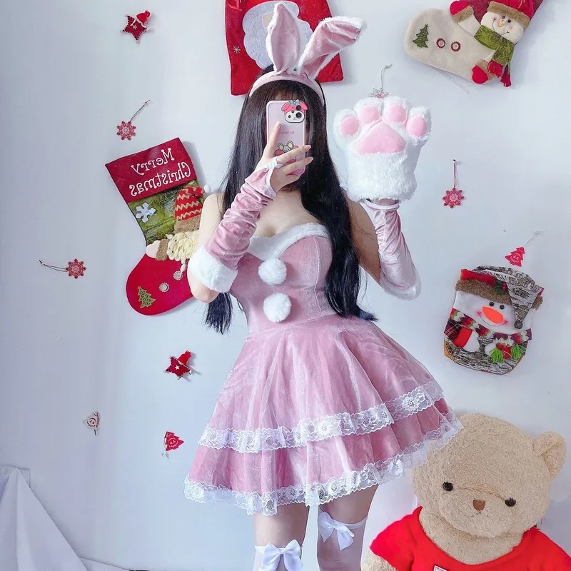Luxury Santa Bunny Dress Set