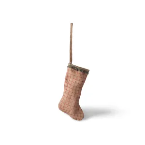 Maileg Stocking Ornament Checker Sand FW24 NEW ARRIVAL