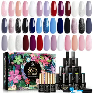 MEFA Gel Nail Polish Kit - 20 Colours | The Belief