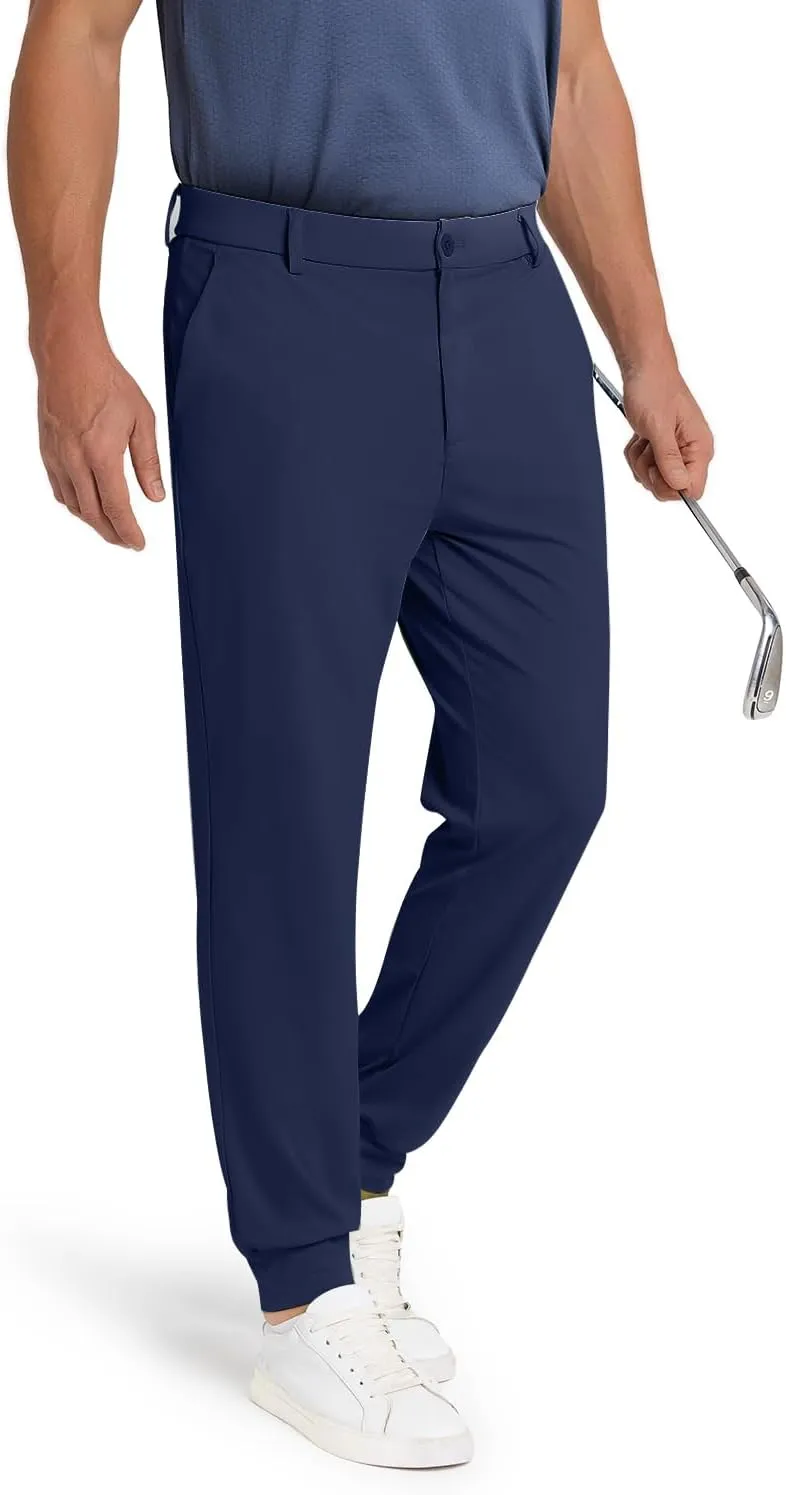 Men's Golf Joggers Pants with 5 Pockets Stretch Fit Work Dress Athletic Jogger Sweatpants for Running Gym