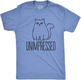 Mens Unimpressed Funny Cat Dad T-Shirt Hilarious Kitty Graphic Tee Pet Lover