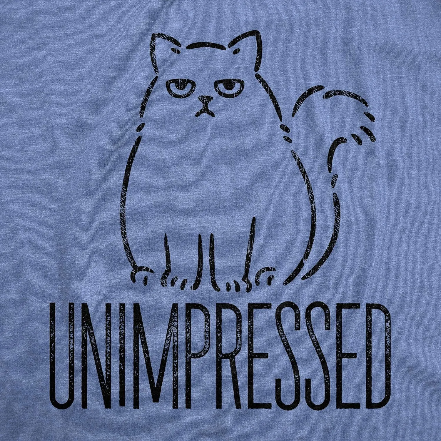 Mens Unimpressed Funny Cat Dad T-Shirt Hilarious Kitty Graphic Tee Pet Lover