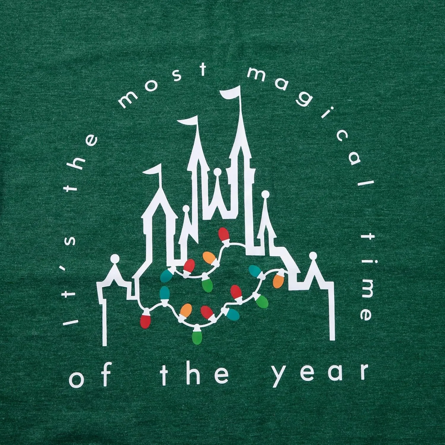 Merry Christmas Shirt Women Magical Christmas T-Shirt Christmas Lights tee Family Holiday Vacation Tops