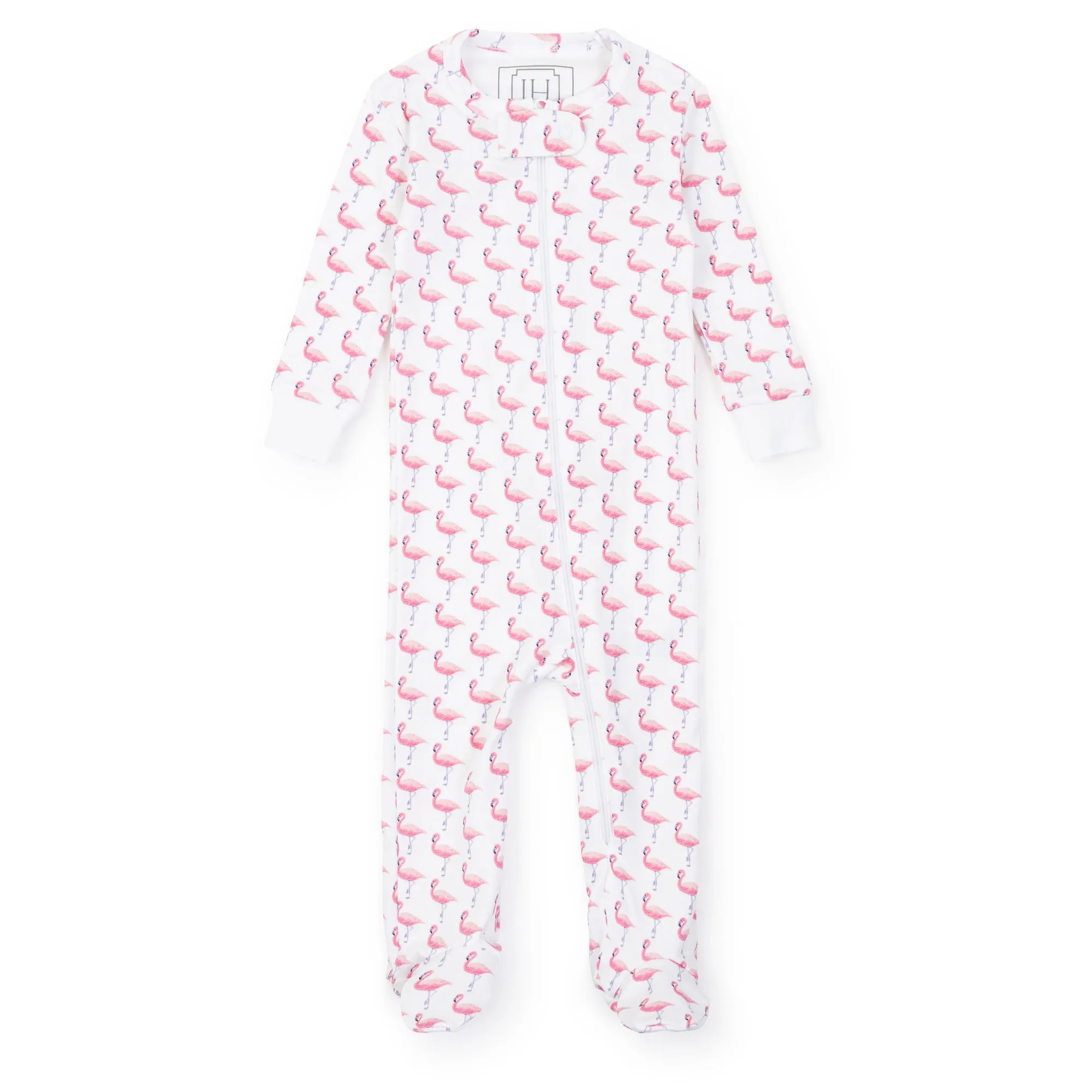 Parker Zipper Pima Cotton Pajamas-- Fabulous Flamingos