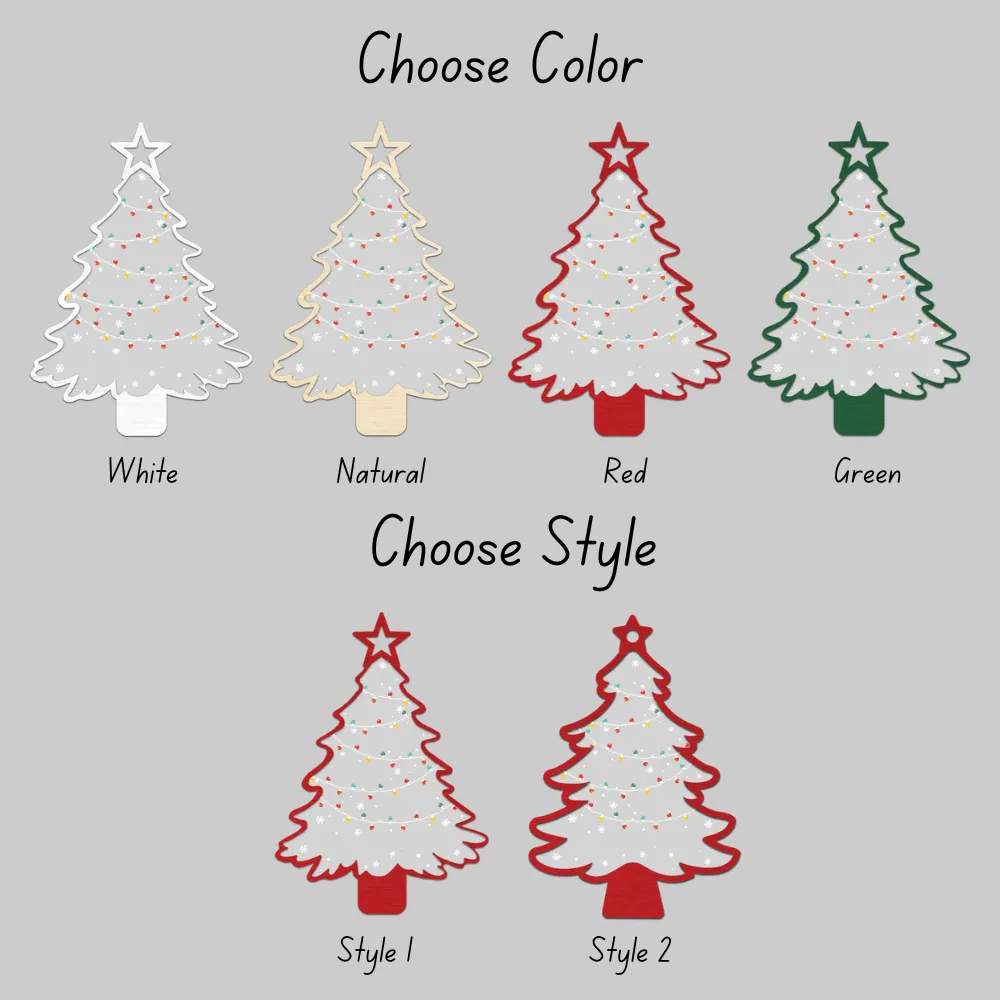 Personalized Christmas Family Names Tree Ornament, Christmas Tree Name Ornament CF139