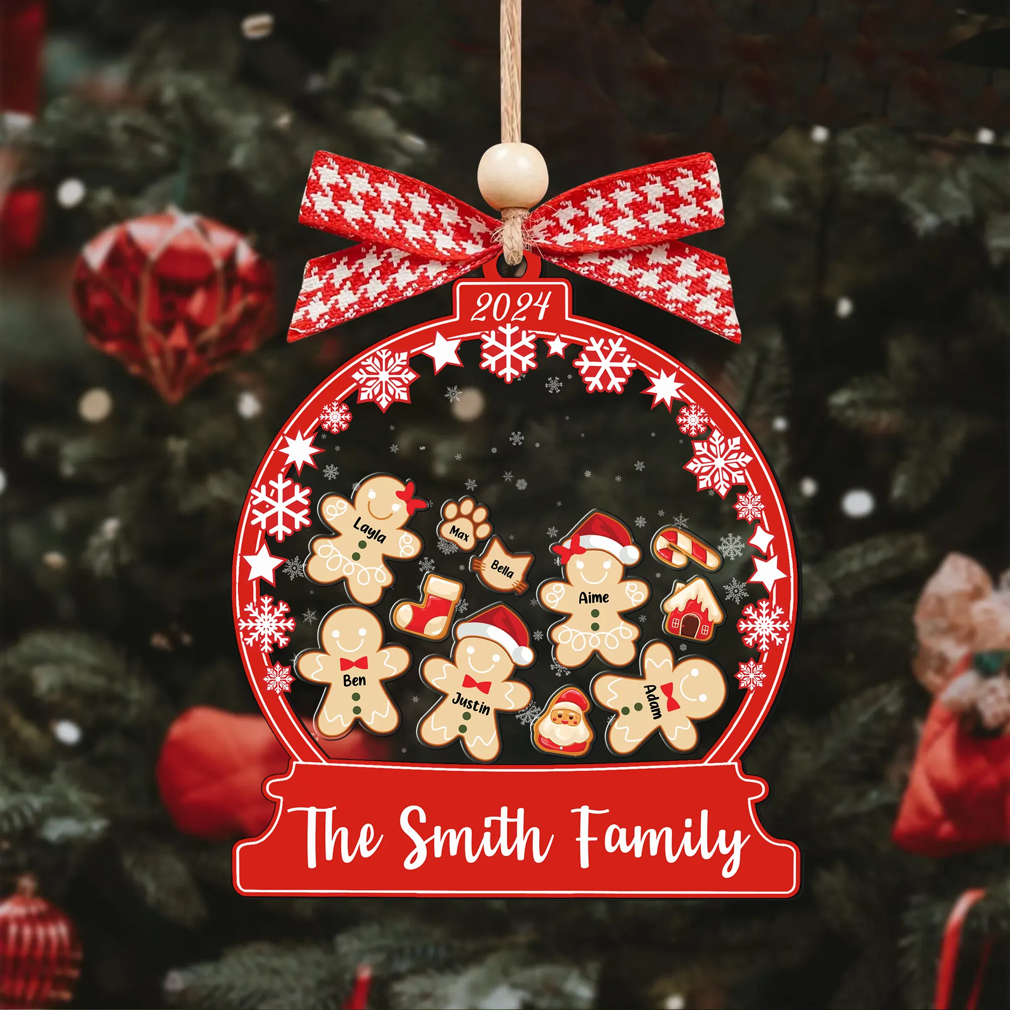 Personalized Family Christmas Ornaments, Family Christmas Shaker Ornaments CF208