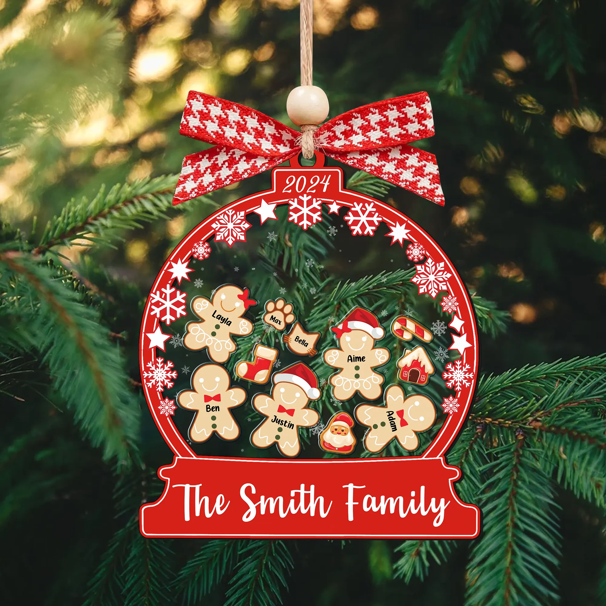 Personalized Family Christmas Ornaments, Family Christmas Shaker Ornaments CF208