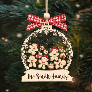 Personalized Family Christmas Ornaments, Family Christmas Shaker Ornaments CF208