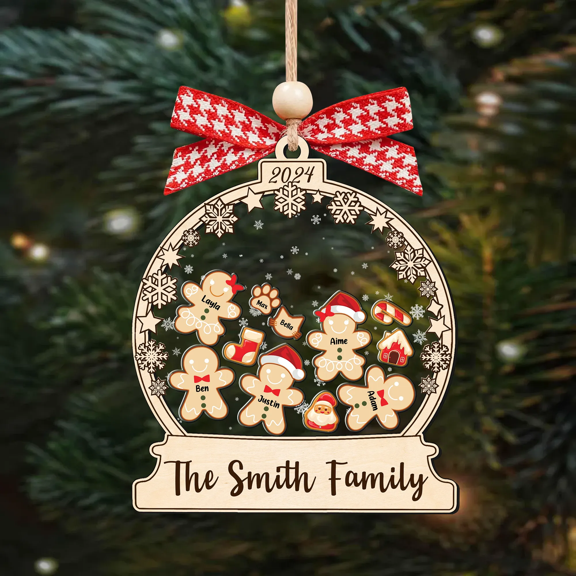 Personalized Family Christmas Ornaments, Family Christmas Shaker Ornaments CF208