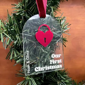Personalized Our First Christmas Subtle BDSM Ornament