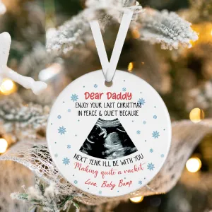 Personalized Pregnancy Announcement Ornament, Baby Ultrasound Ornament 2024, First Baby Ornament, Keepsake Christmas Gift CX03-31