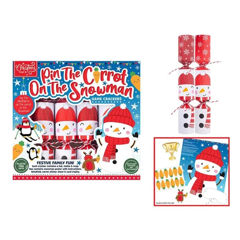 Pin The Carrot On The Snowman Christmas Crackers