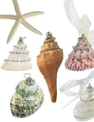 Poseidon's Jewels Swarovski Crystals Seashell Ornament Set
