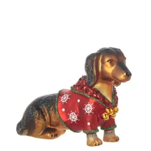 "Best in Show" Dog in Suit Glass Ornament - Dachshund