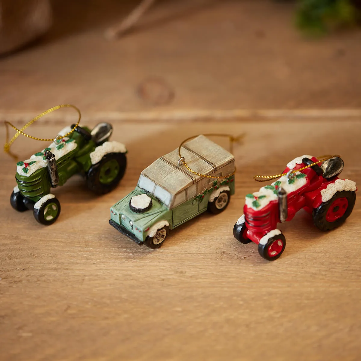 Resin Farm Vehicle Ornament - Various Styles