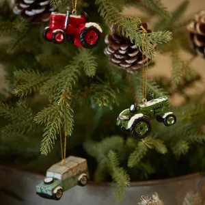 Resin Farm Vehicle Ornament - Various Styles